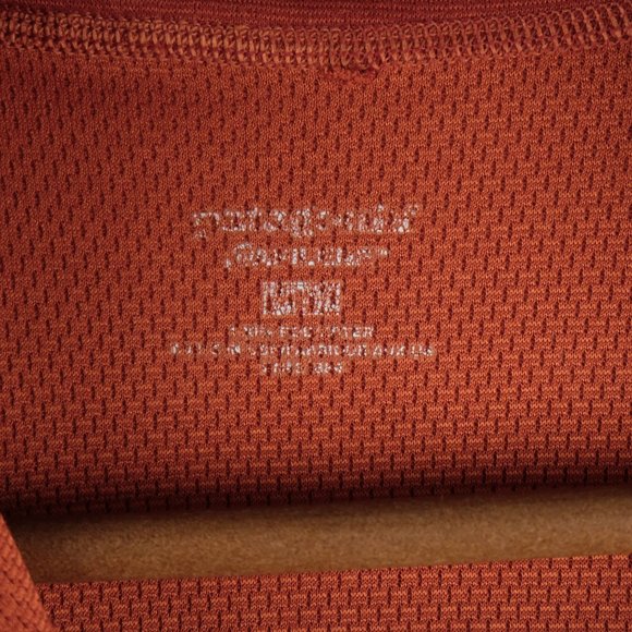 Patagonia Sweater Mens Large Red Lightweight Quarter Zip Athletic Outdoor Hiking - Picture 7 of 7